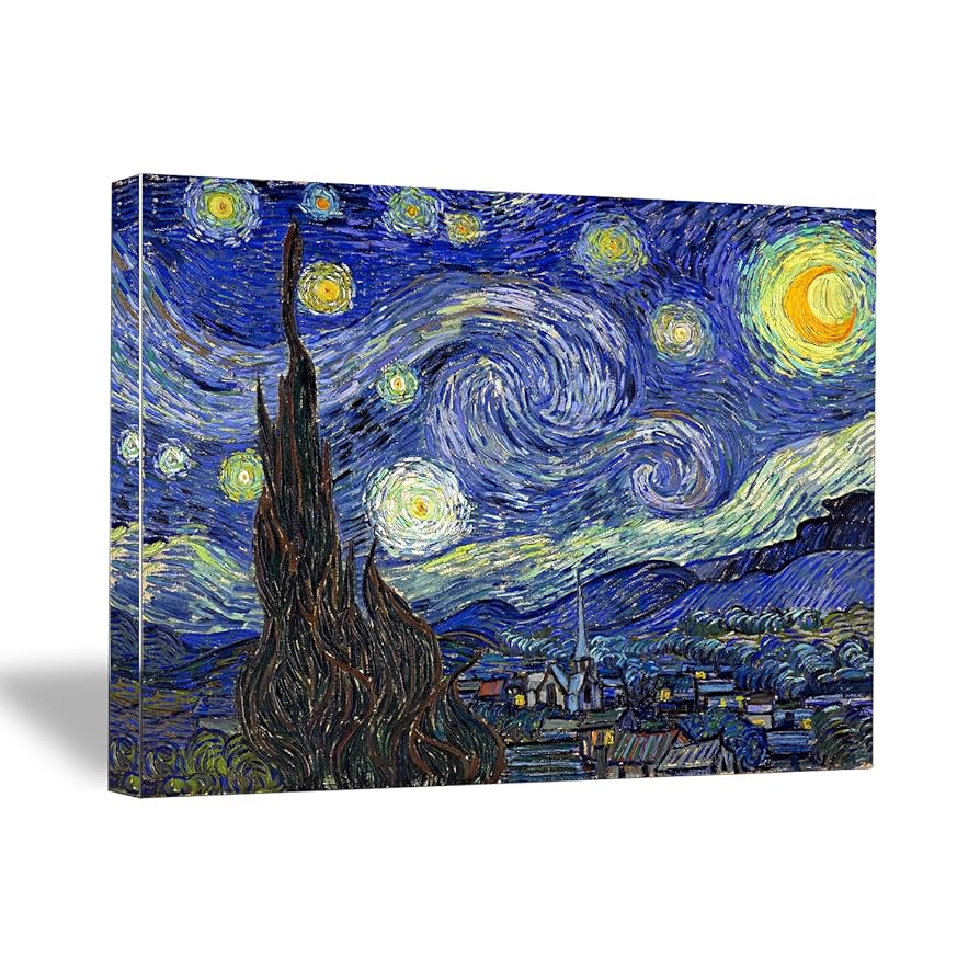 Amazon.co.jp: Starry Night By Vincent Van Gogh Stretched